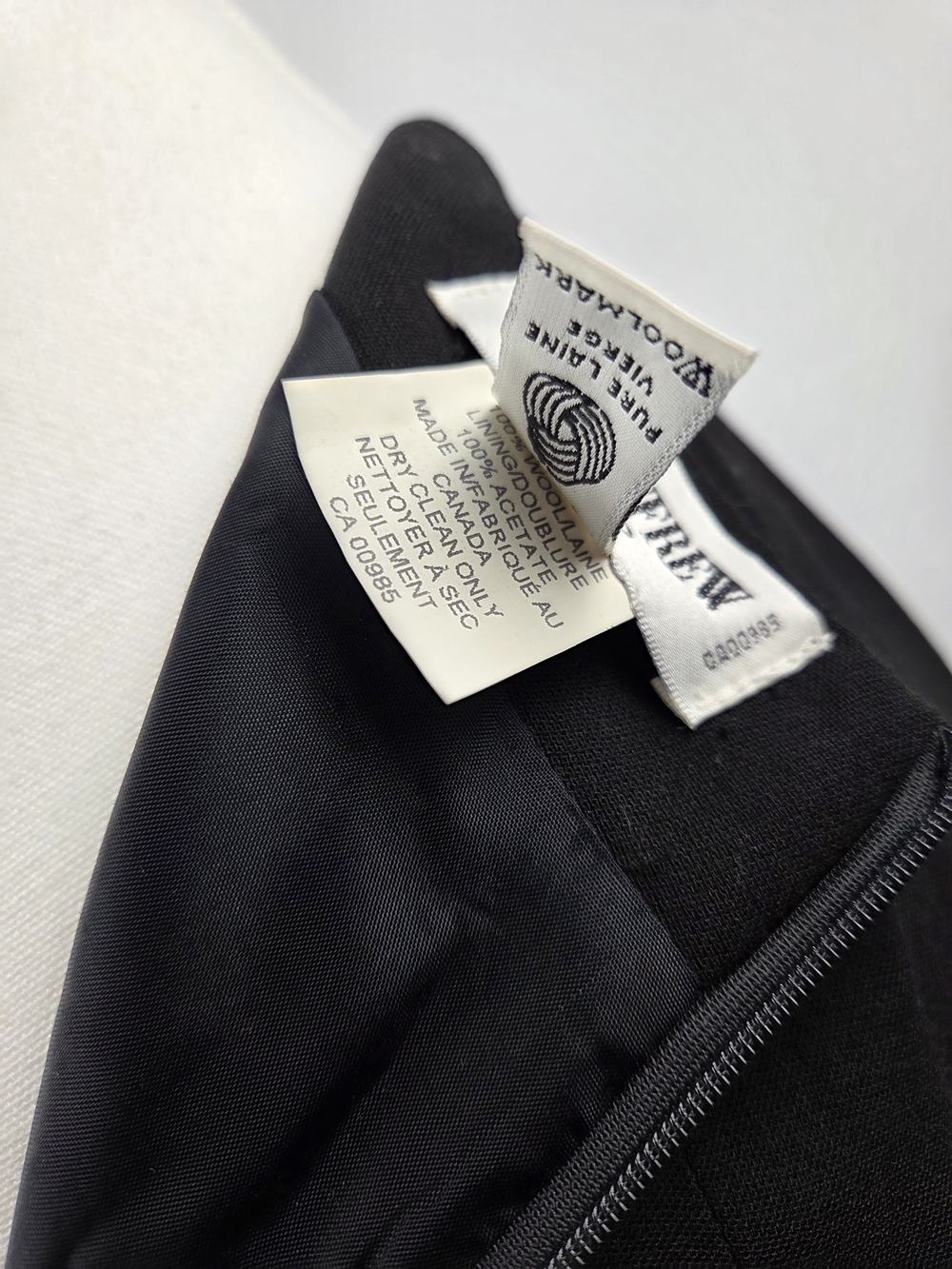 Vintage Holt Renfrew Studio Black Wool Pencil Skirt - Picture 12 of 12